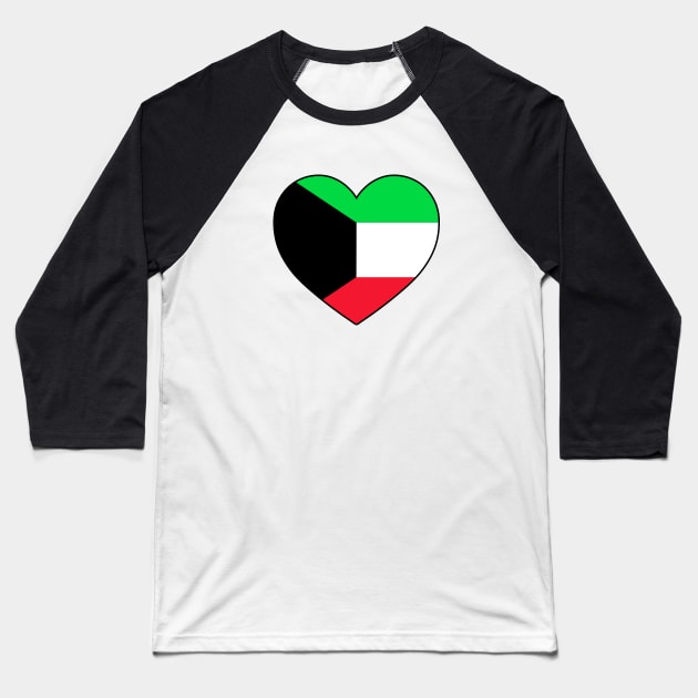 Heart - Kuwait Baseball T-Shirt by Tridaak